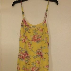 Yellow, floral sundress